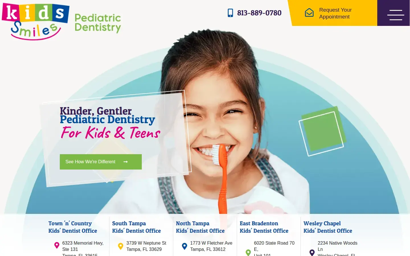 Homepage preview of Kids Smiles Pediatric Dentistry