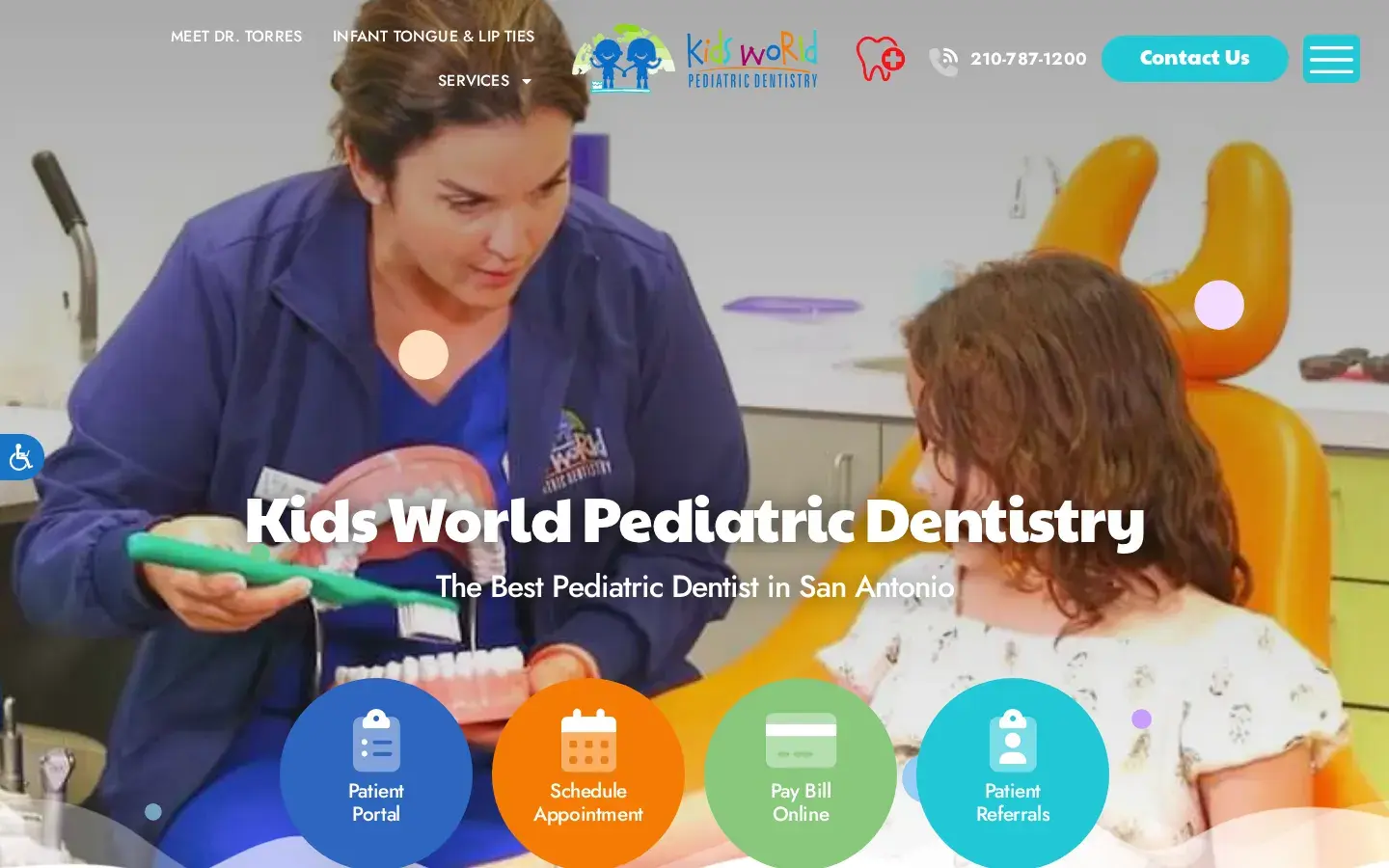 Homepage preview of Kids World Pediatric Dentistry
