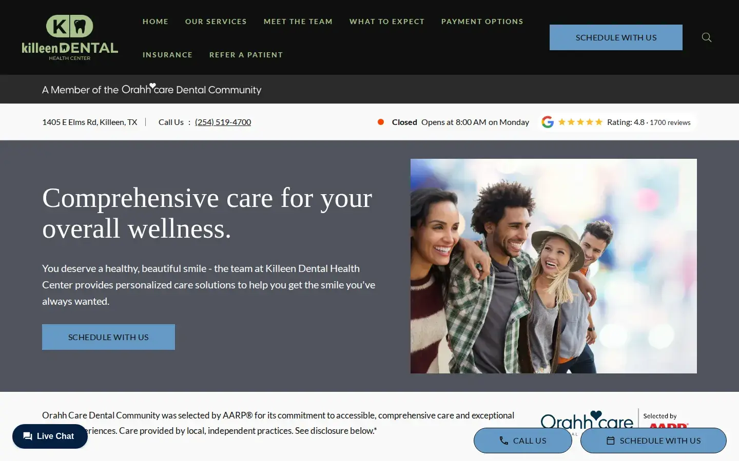 Homepage preview of Killeen Dental Health Center