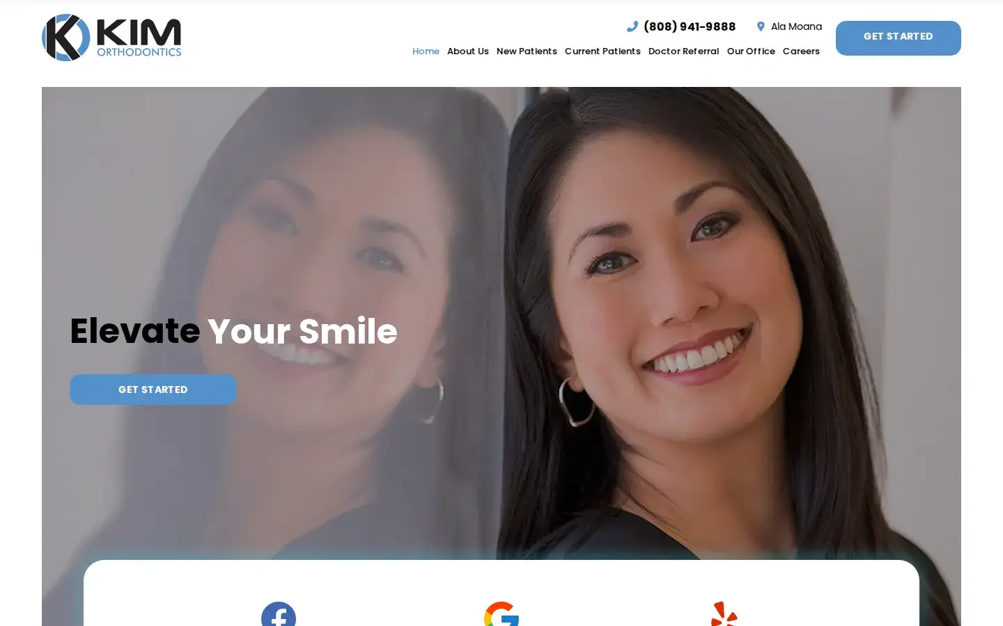 Homepage preview of Kim Orthodontics