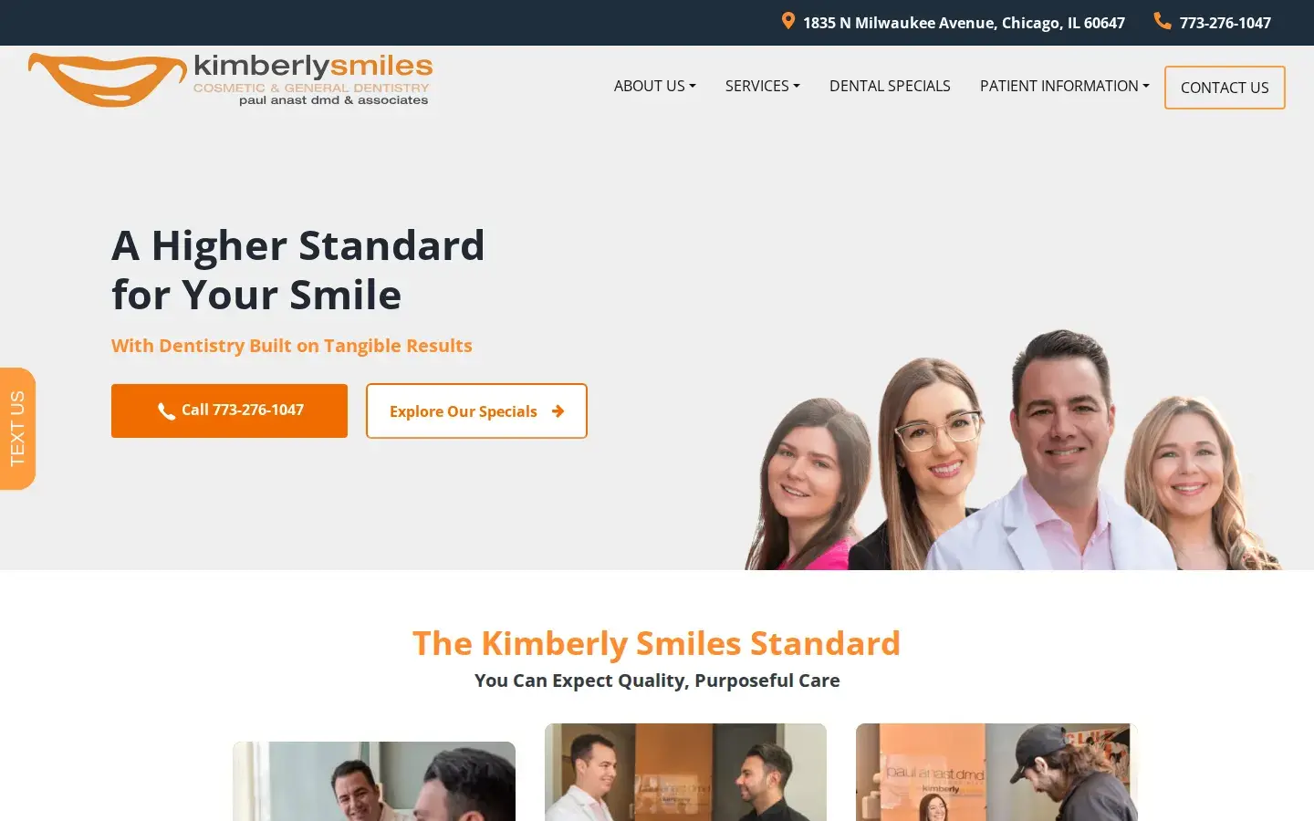 Homepage preview of Kimberly Smiles Cosmetic & General Dentistry