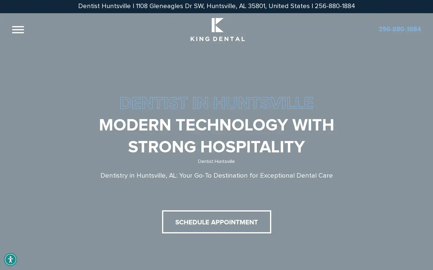 Homepage preview of King Dental: David King, DMD