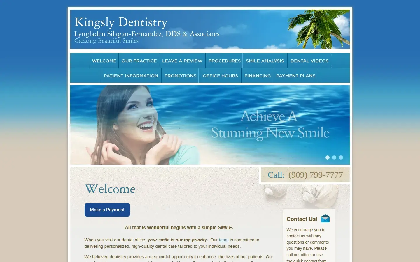 Homepage preview of Kingsly Dentistry
