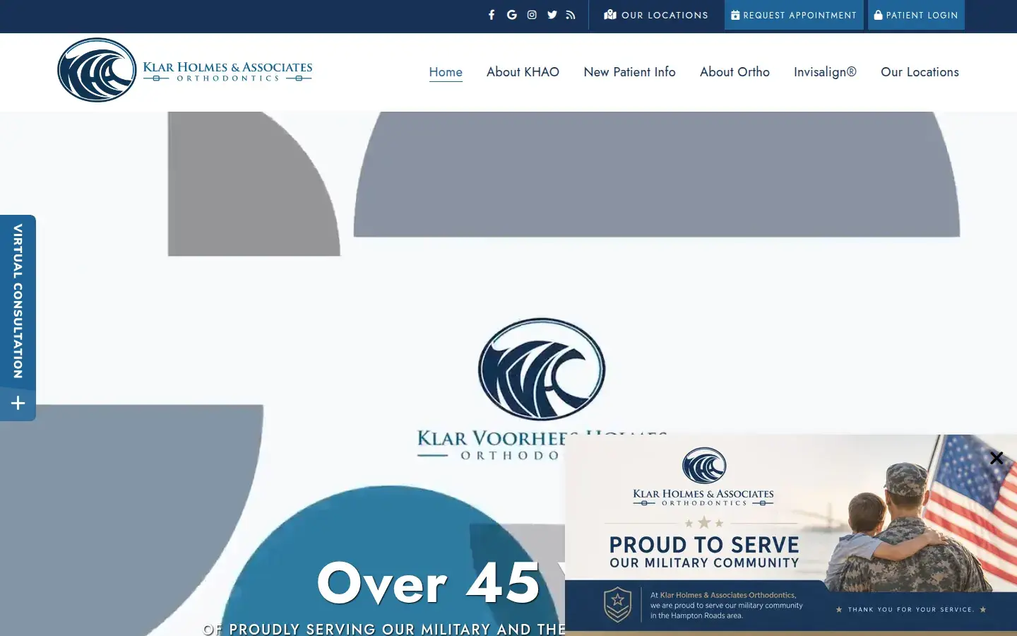 Homepage preview of Klar Voorhees Holmes Orthodontics – Kempsville