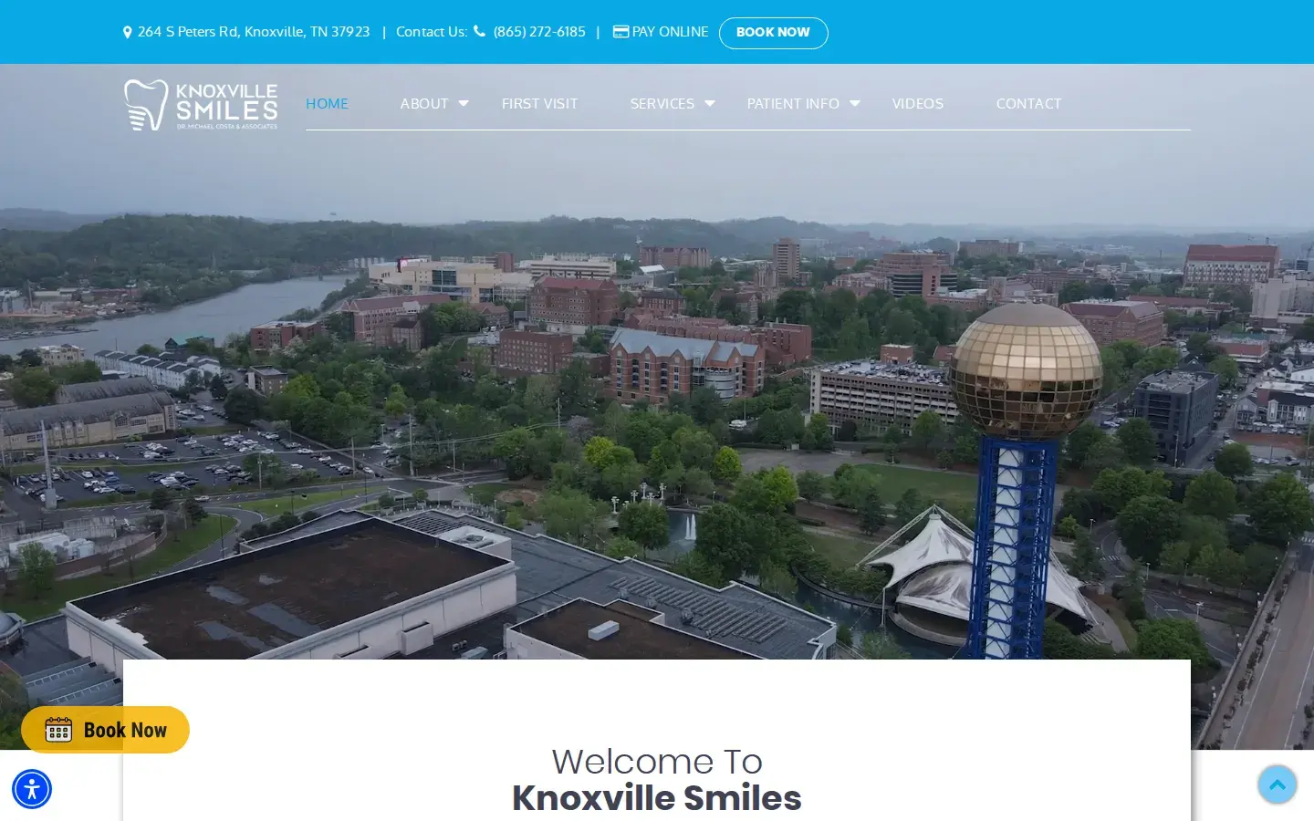 Homepage preview of Knoxville Smiles at Malone & Costa