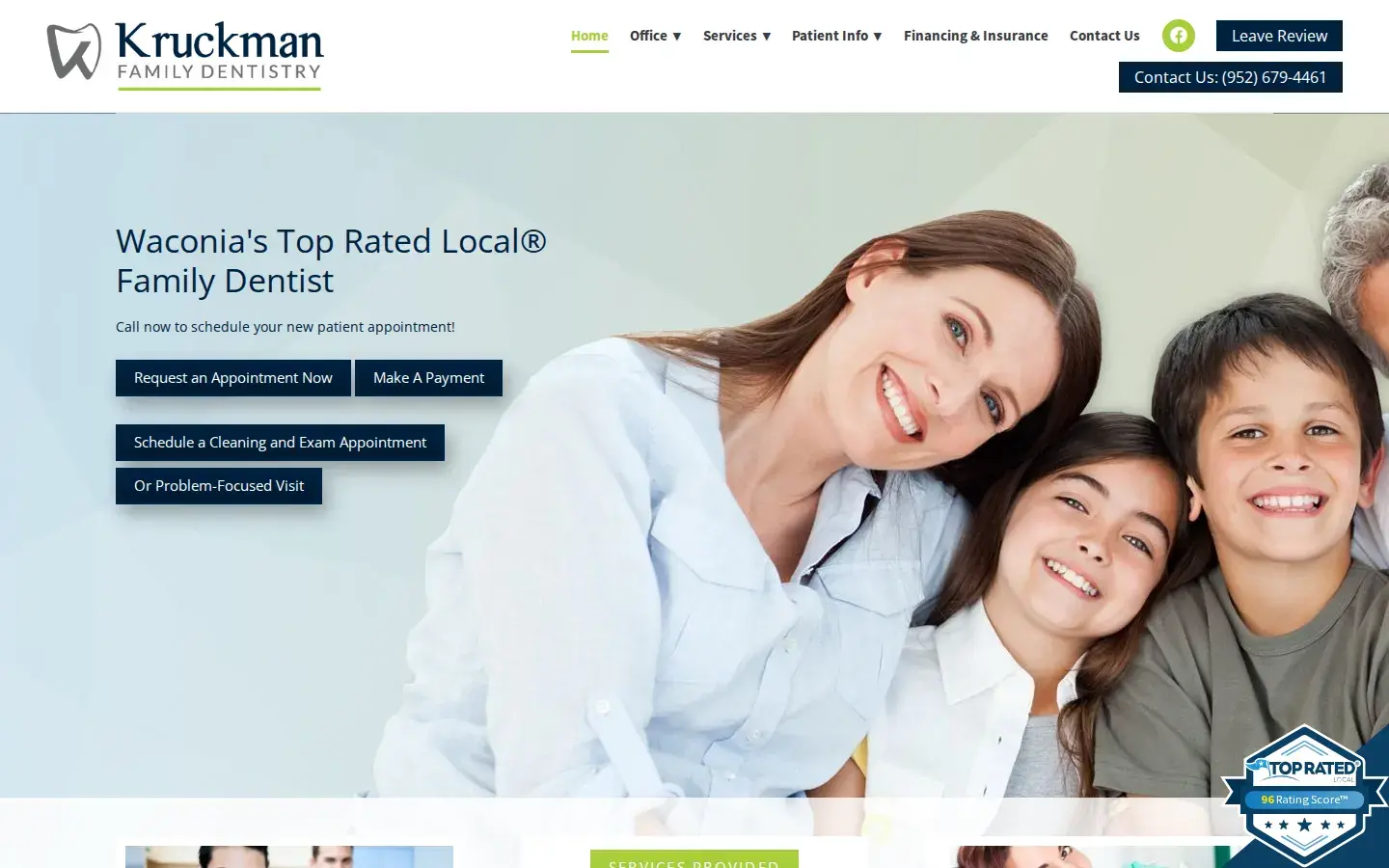 Homepage preview of Kruckman Family Dentistry