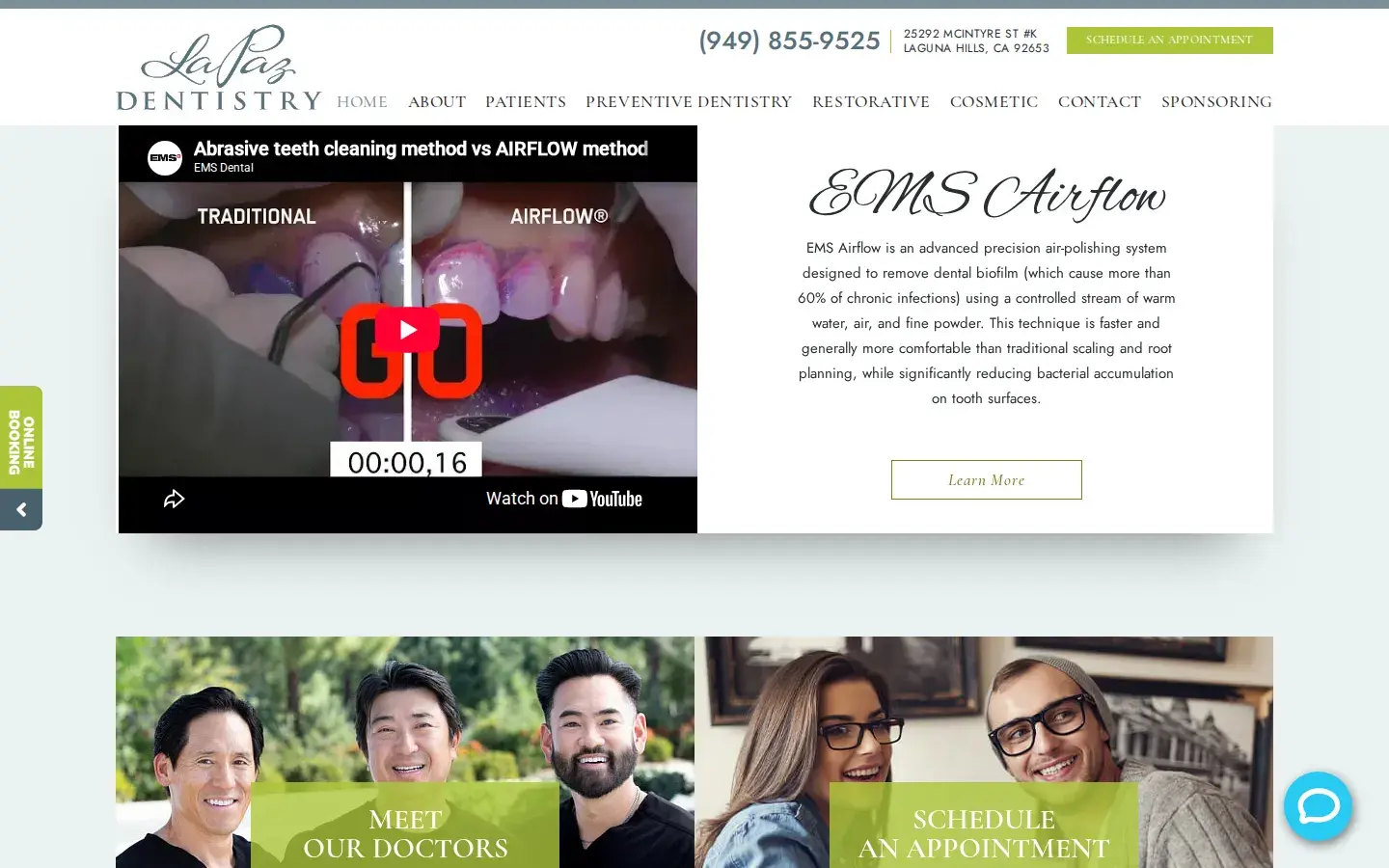 Homepage preview of La Paz Dentistry