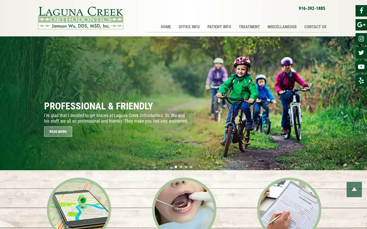 Homepage preview of Laguna Creek Orthodontics: Jamson Wu, DDS MSD