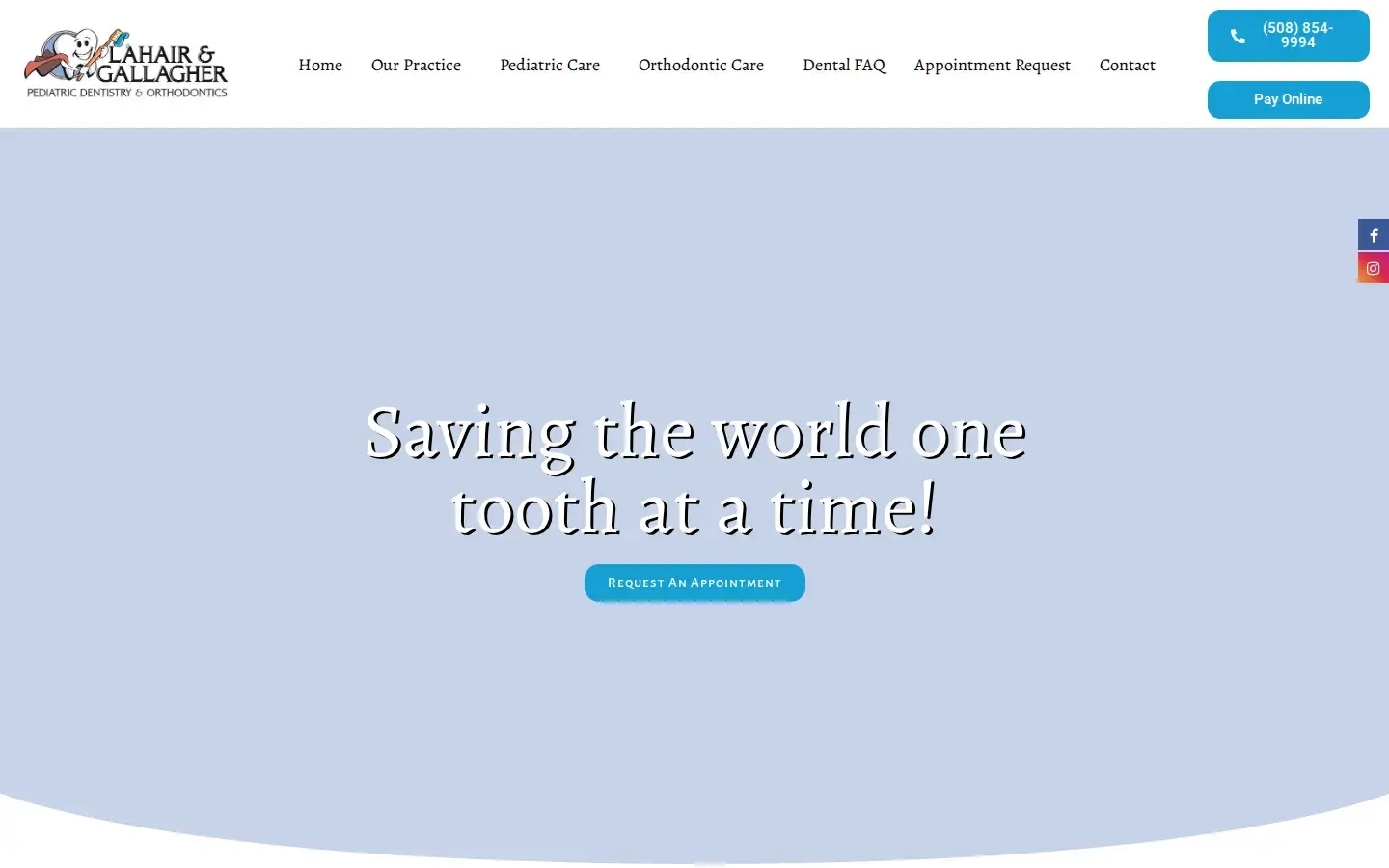 Homepage preview of Lahair & Gallagher Pediatric Dentistry & Orthodontics