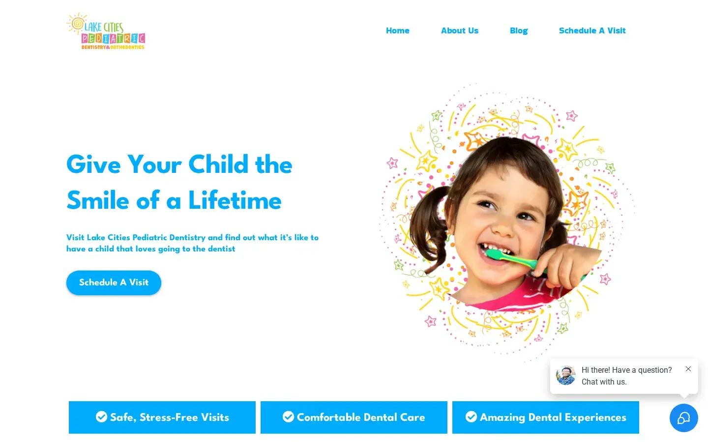 Homepage preview of Lake Cities Pediatric Dentistry & Orthodontics