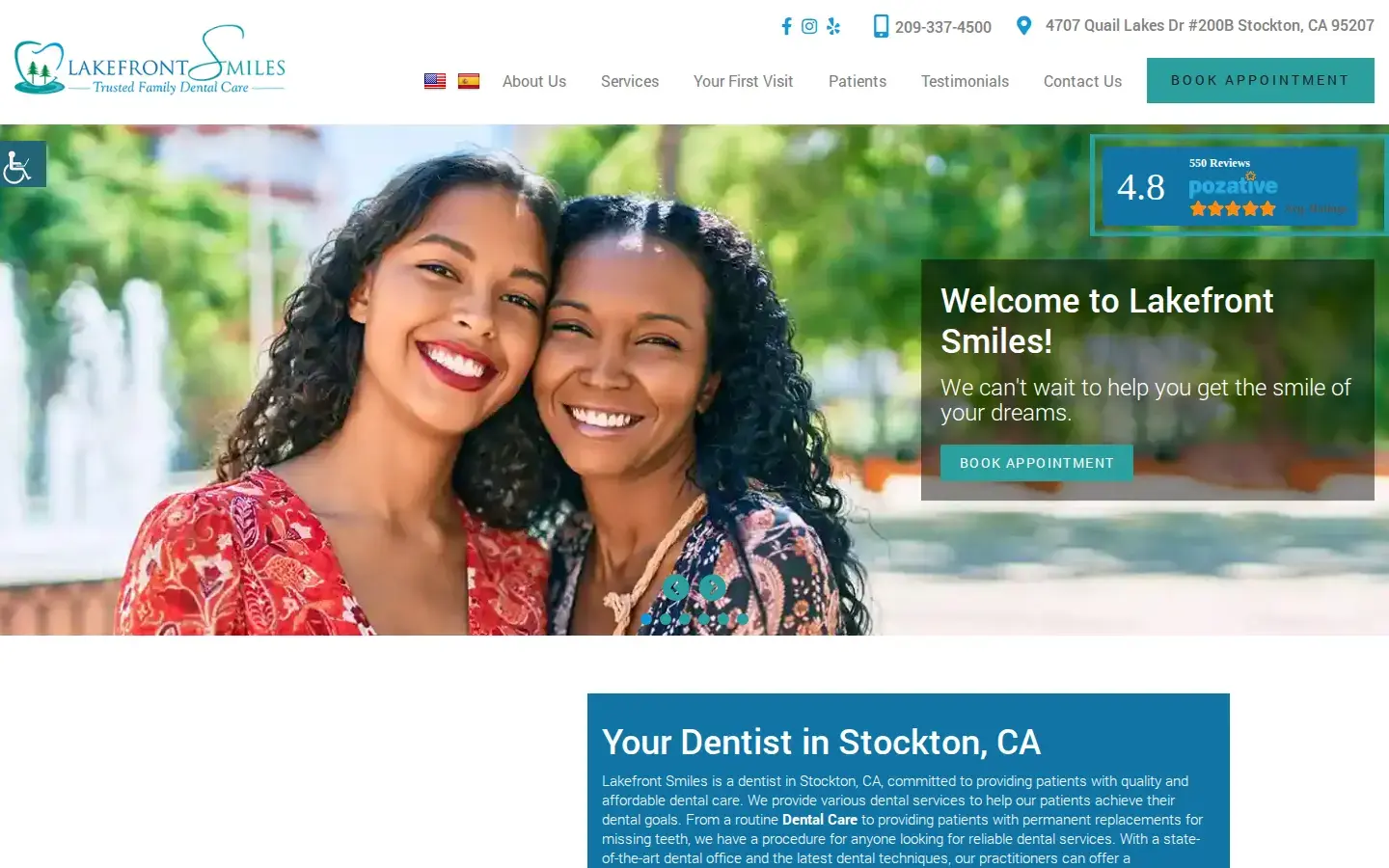 Homepage preview of LakeFront Smiles