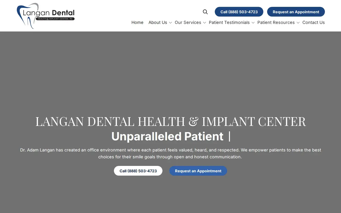 Homepage preview of Langan Dental Health & Implant Center, PC