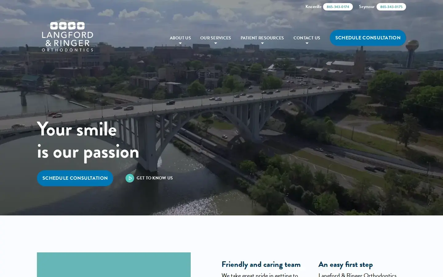 Homepage preview of Langford Orthodontics