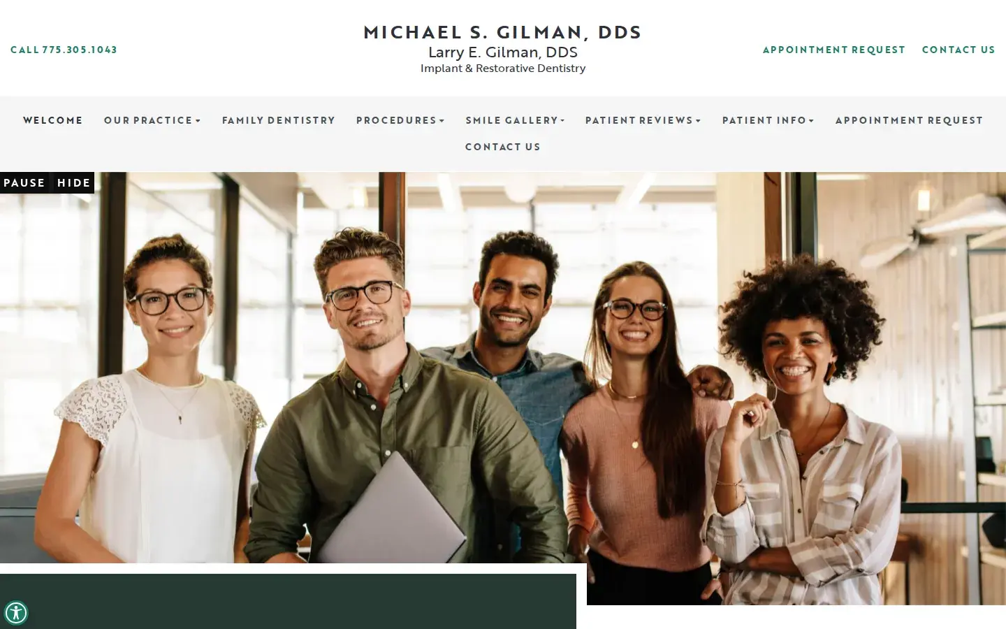 Homepage preview of Larry E. Gilman, DDS and Michael S. Gilman, DDS