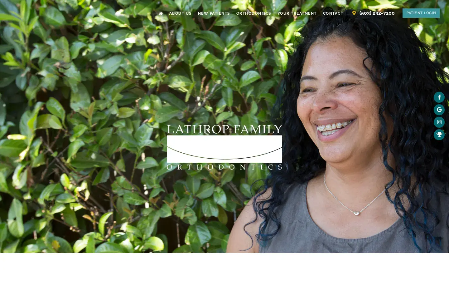 Homepage preview of Lathrop Family Orthodontics