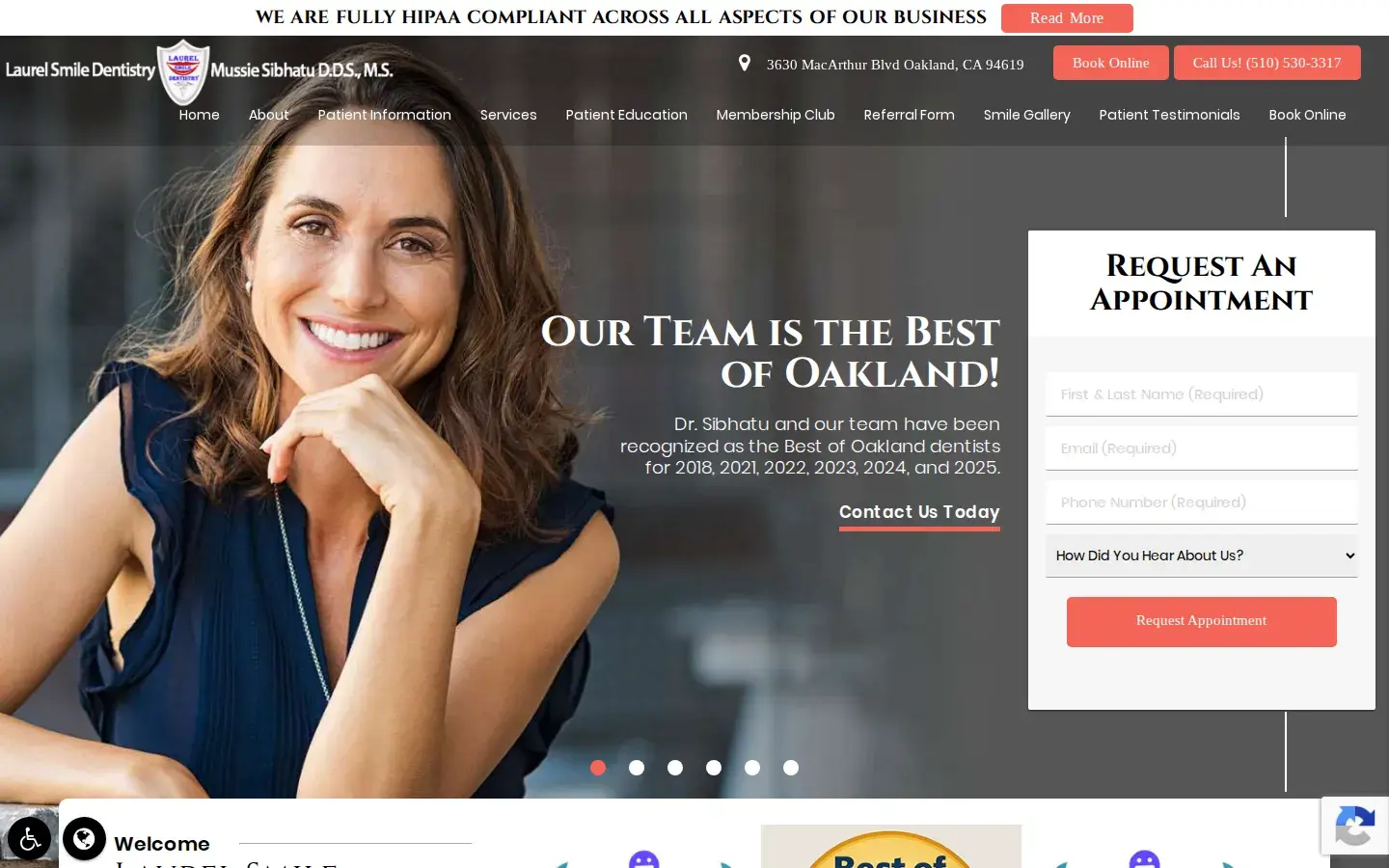 Homepage preview of Laurel Smile Dentistry