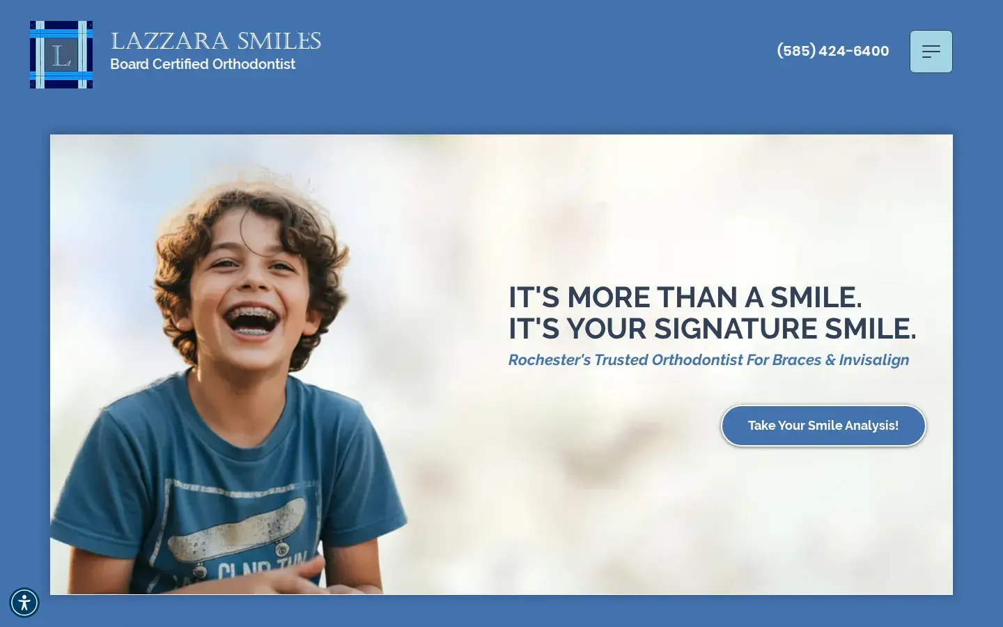 Homepage preview of Lazzara Smiles Orthodontics