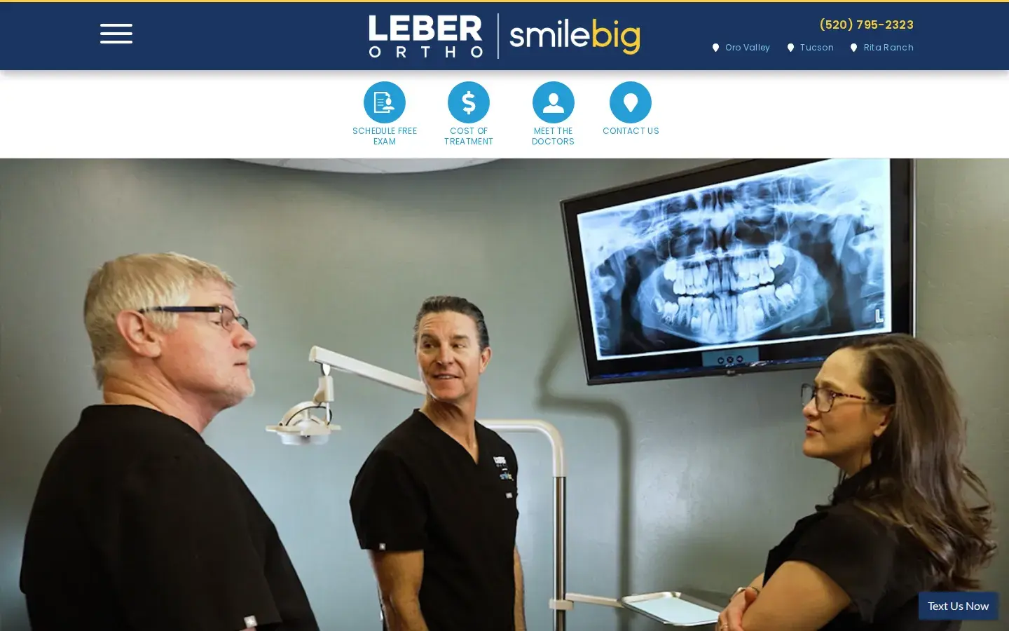 Homepage preview of Leber Orthodontics