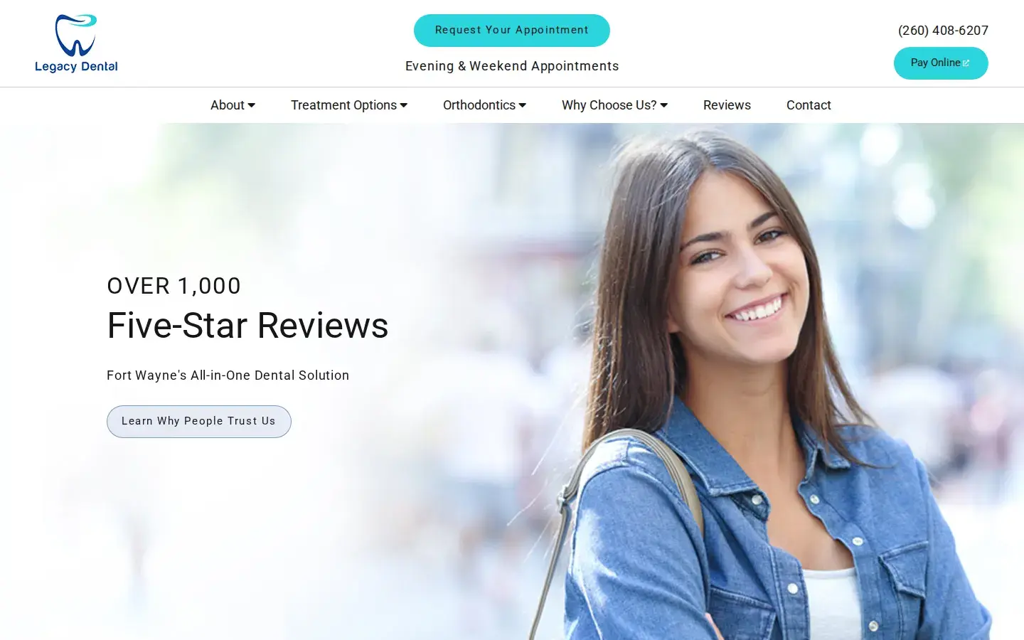 Homepage preview of Legacy Dental – Fort Wayne