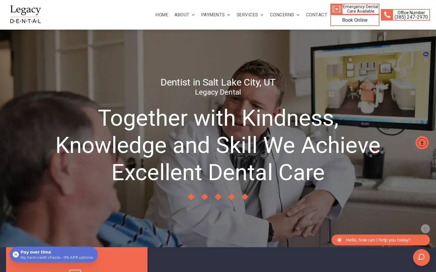 Homepage preview of Legacy Dental