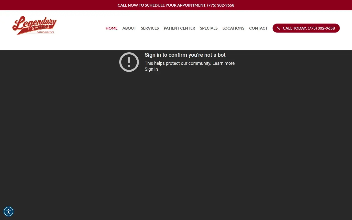 Homepage preview of Legendary Smiles
