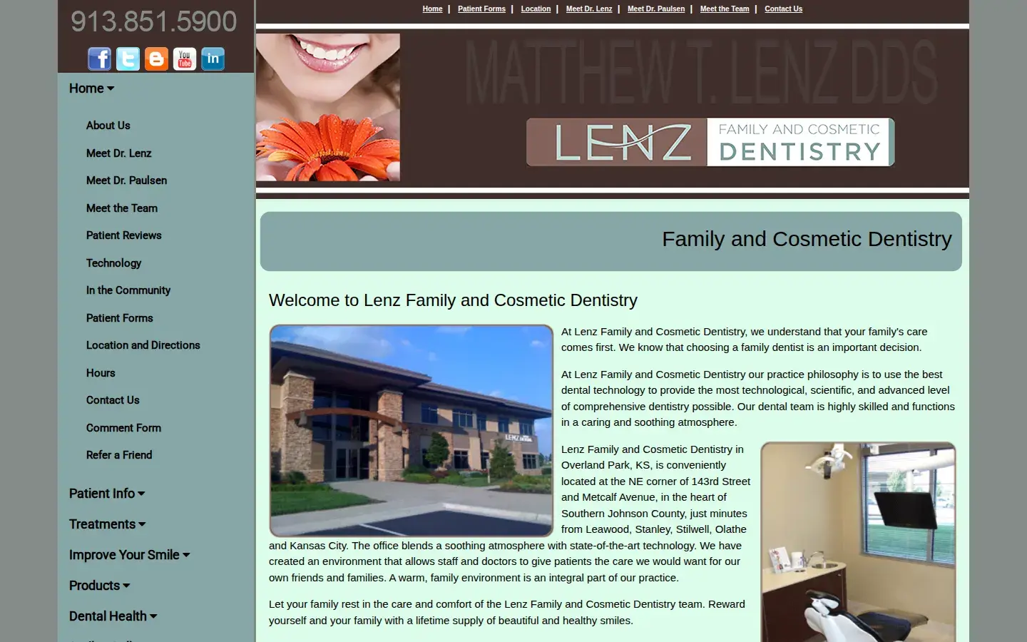 Homepage preview of Lenz Family Dentistry