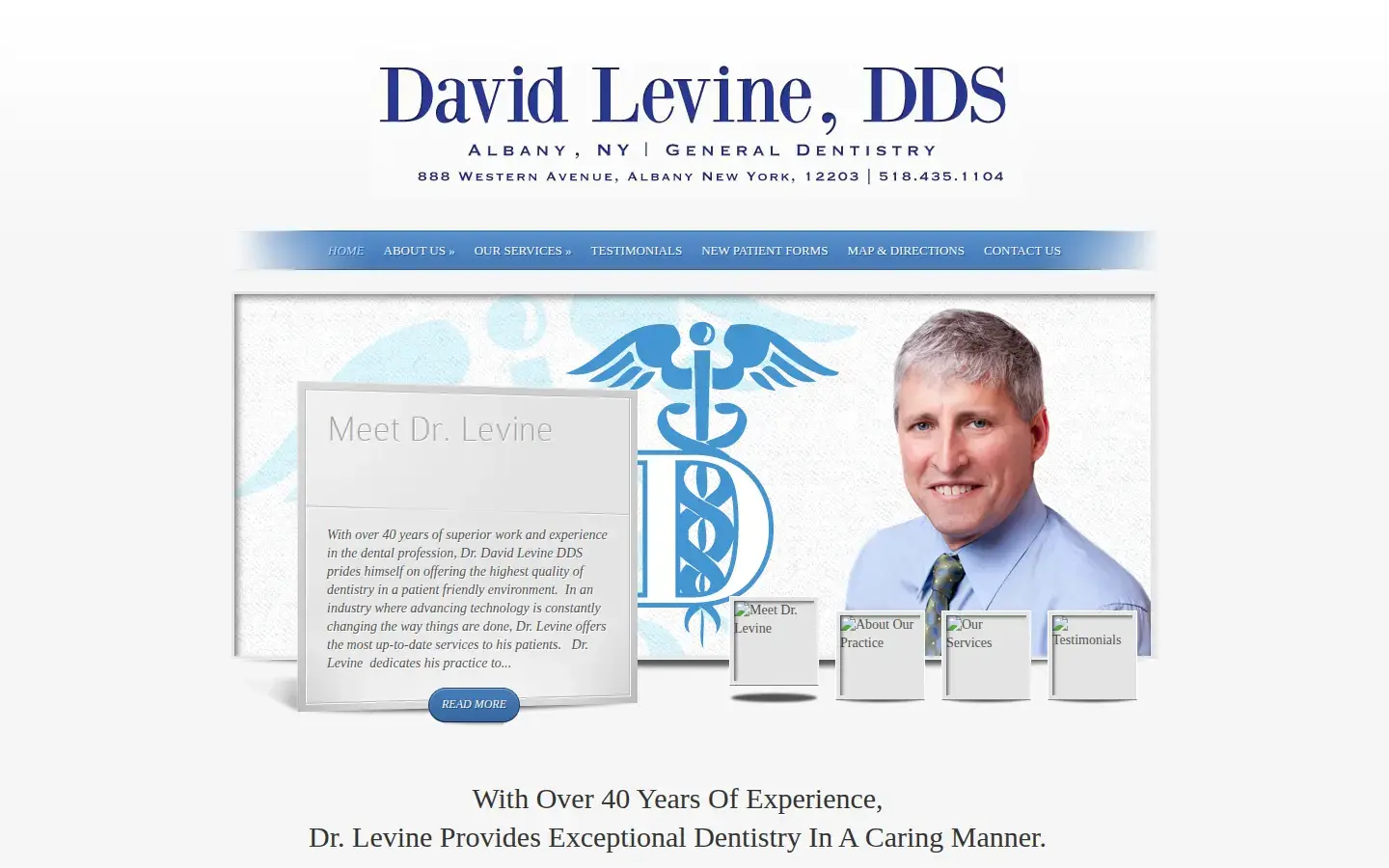 Homepage preview of Levine David DDS