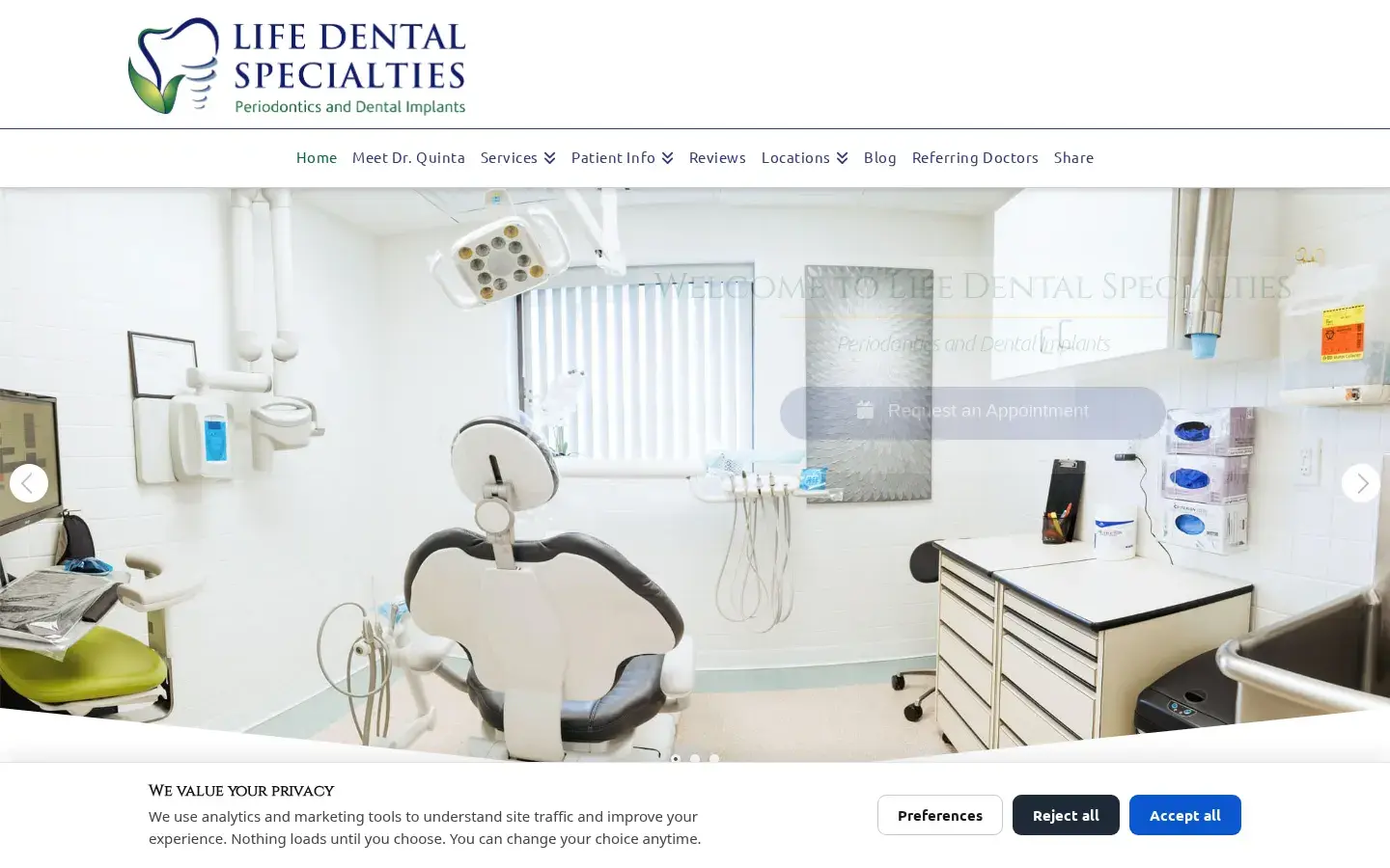 Homepage preview of Life Dental Specialties