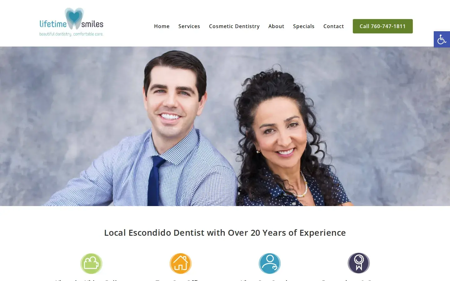 Homepage preview of Lifetime Smiles