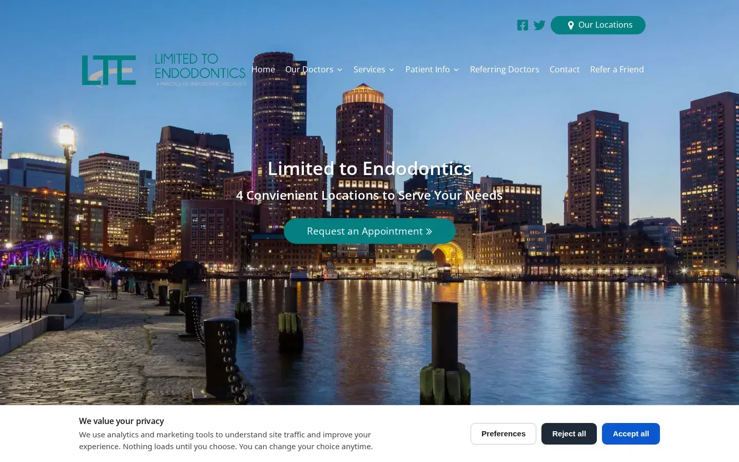 Homepage preview of Limited to Endodontics Inc