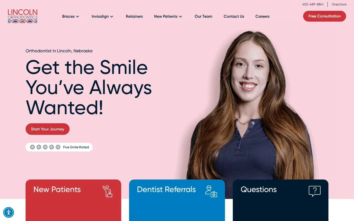 Homepage preview of Lincoln Orthodontics