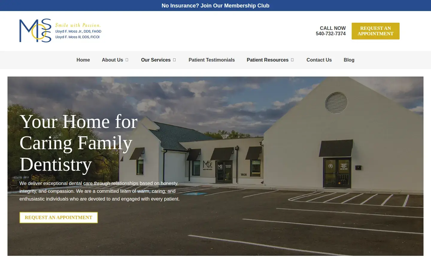 Homepage preview of Lloyd Moss, DDS