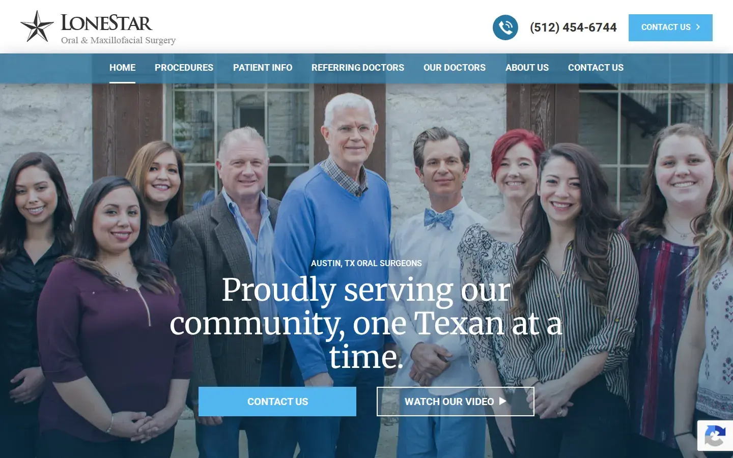 Homepage preview of LoneStar Oral & Maxillofacial Surgery