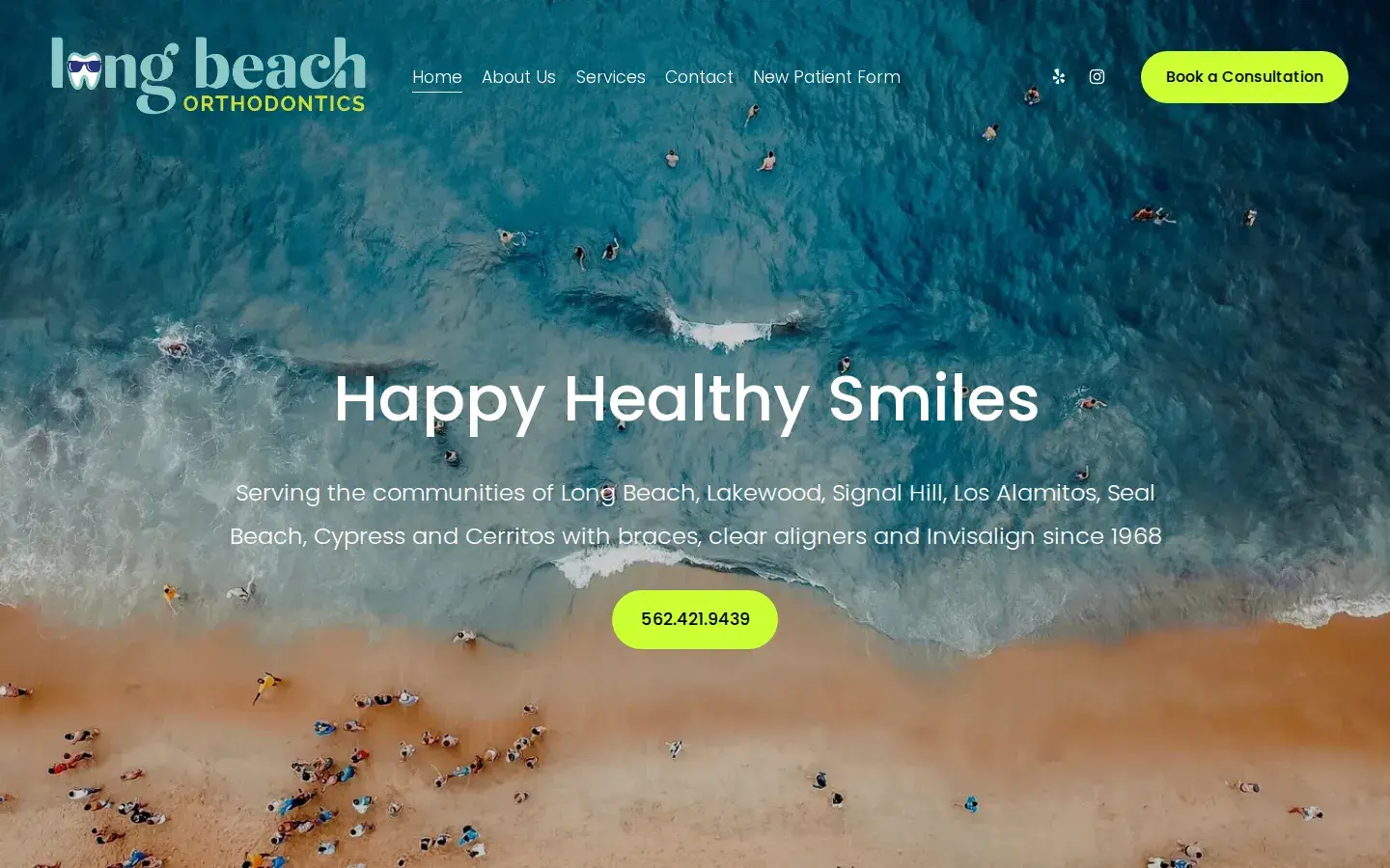 Homepage preview of Long Beach Orthodontics