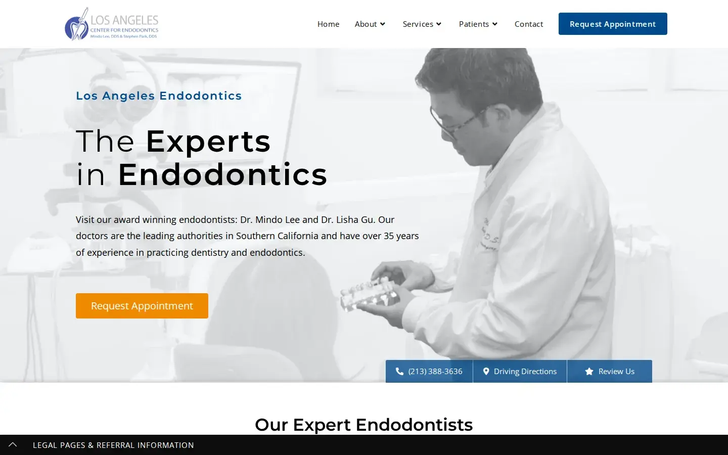 Homepage preview of Los Angeles Center For Endodontics