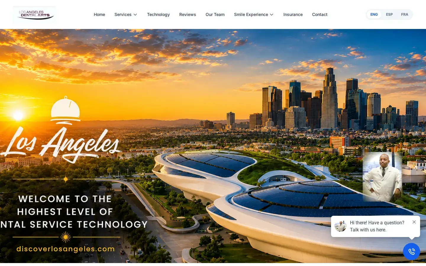 Homepage preview of Los Angeles Dental Arts: Theodore Burnett, DDS