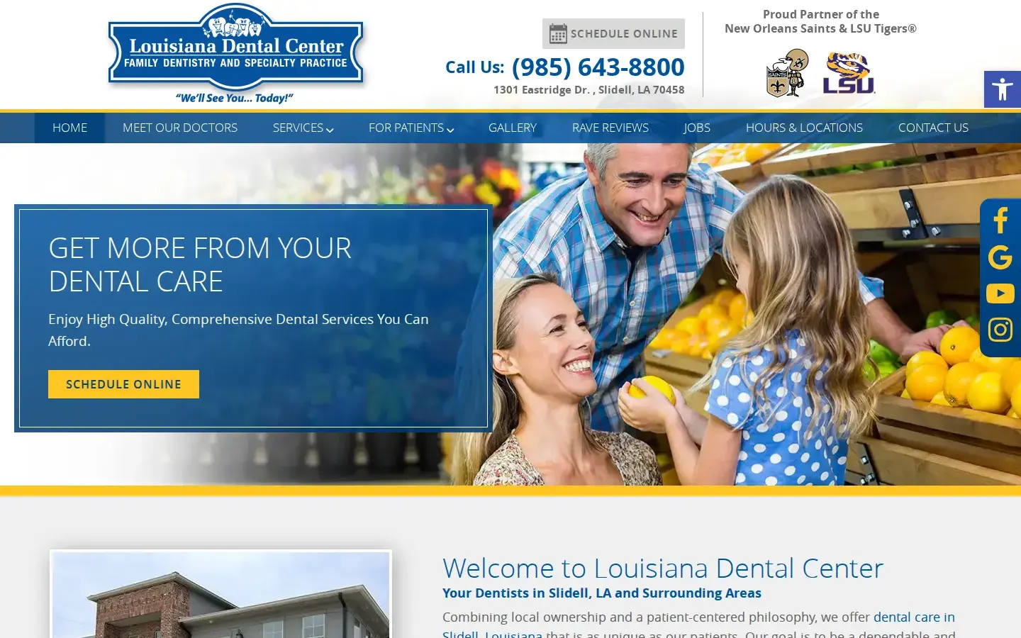 Homepage preview of Louisiana Dental Center