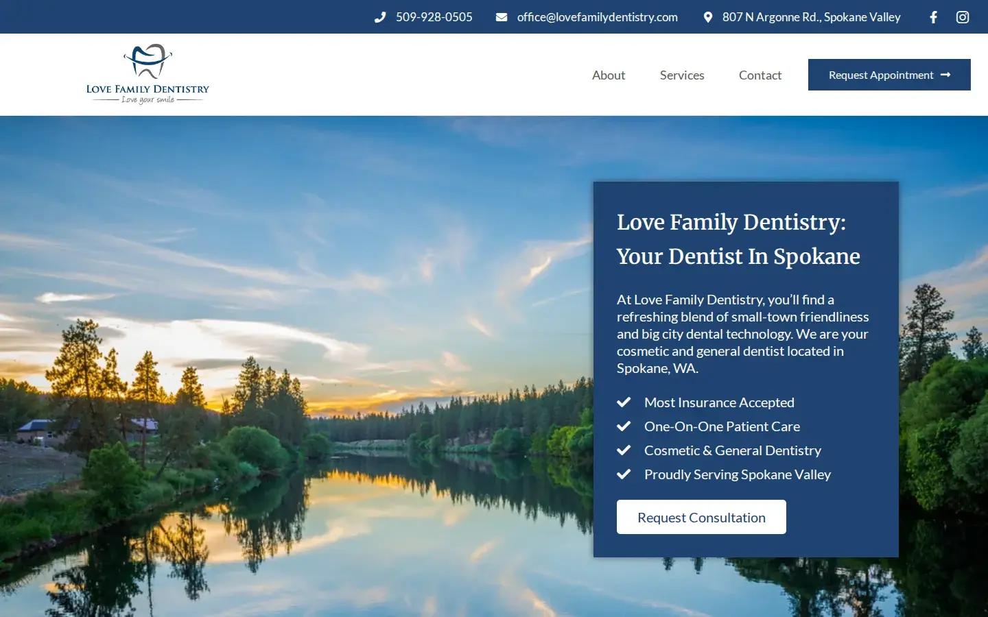 Homepage preview of Love Family Dentistry