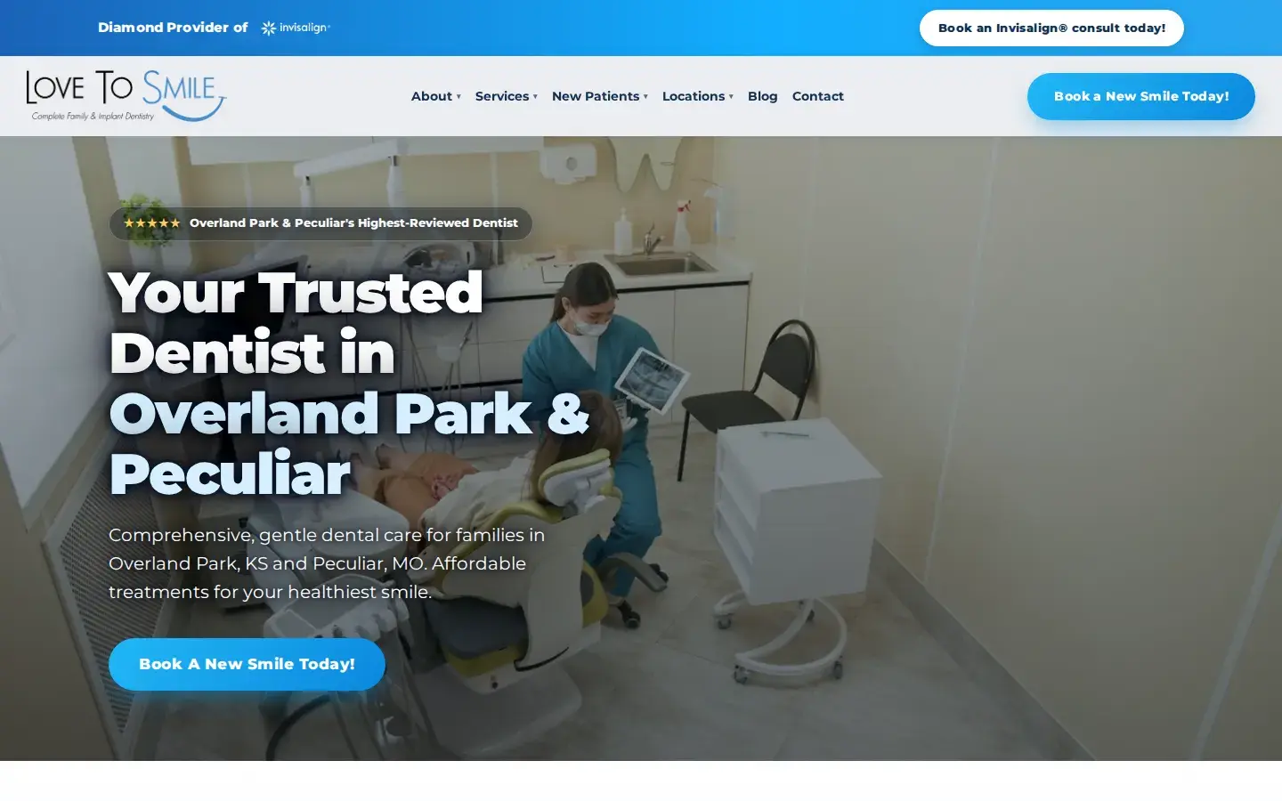Homepage preview of Love To Smile: Complete Family & Implant Dentistry