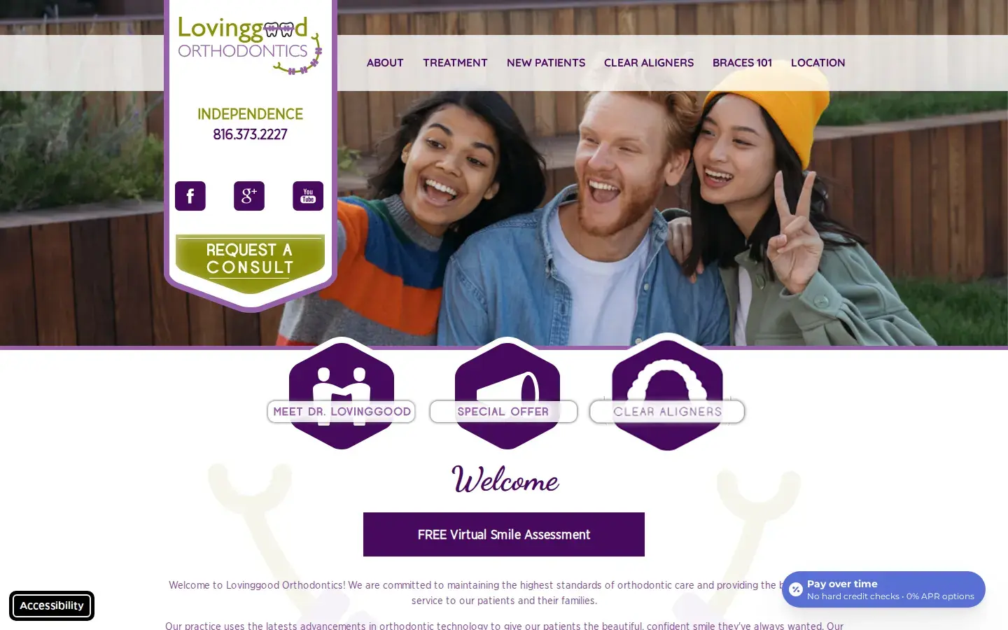 Homepage preview of Lovinggood Orthodontics