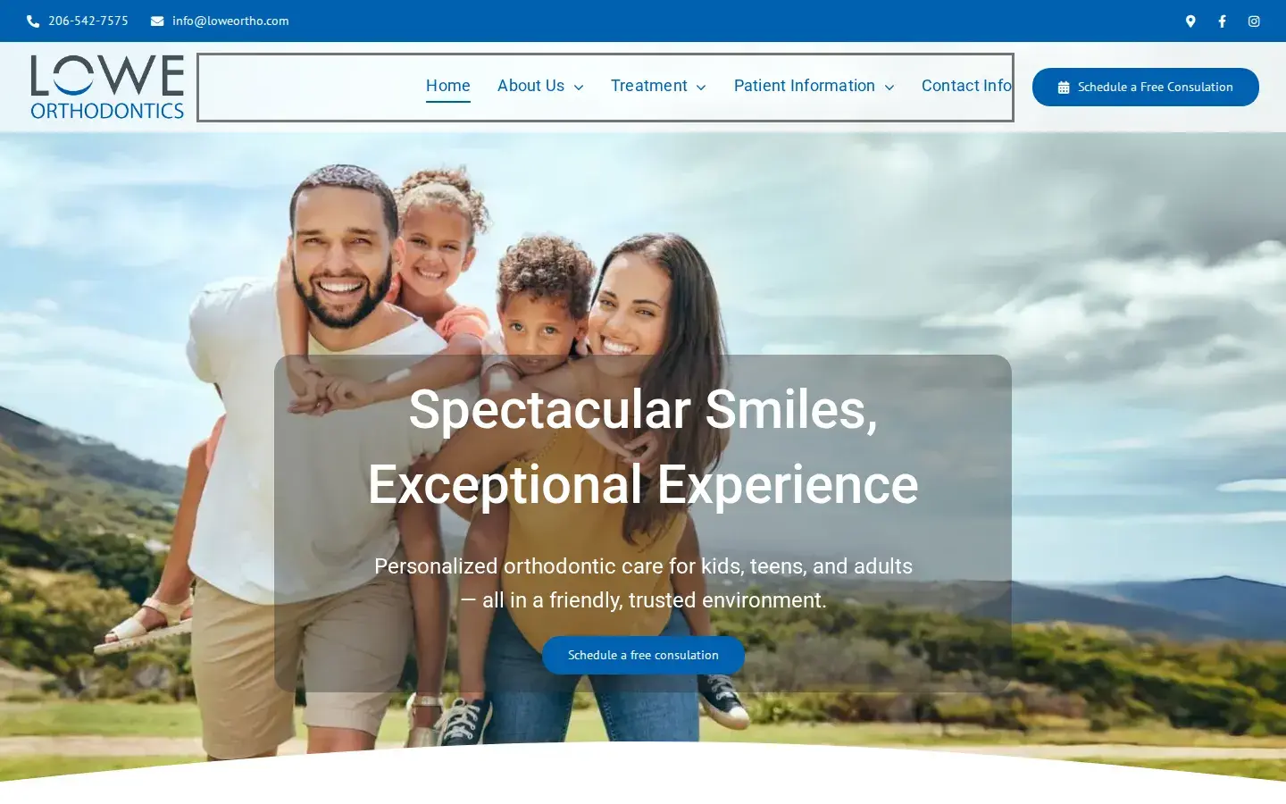 Homepage preview of Lowe Orthodontics