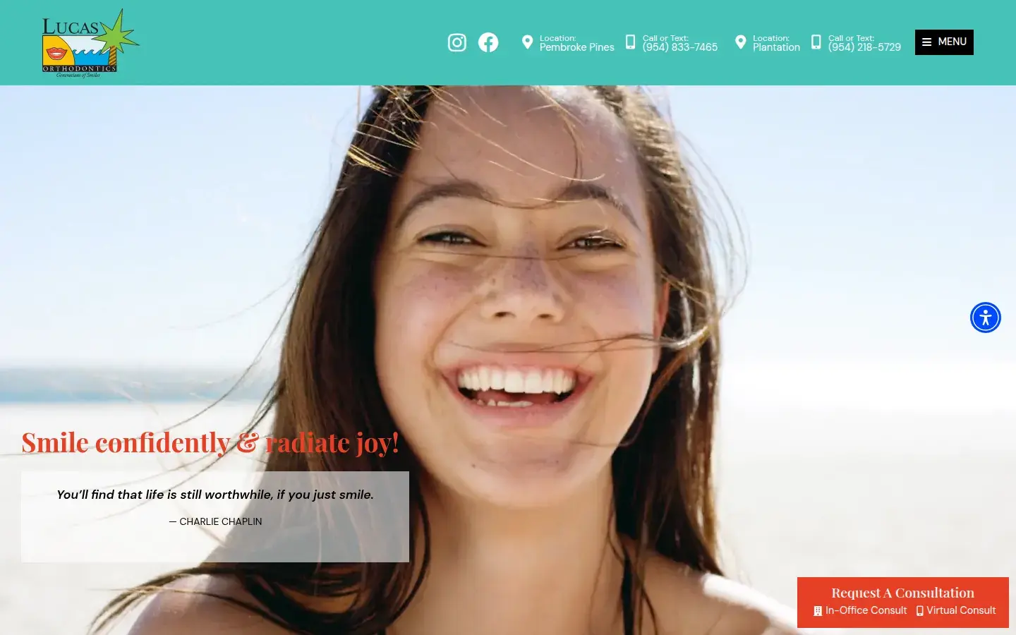 Homepage preview of Lucas Orthodontics