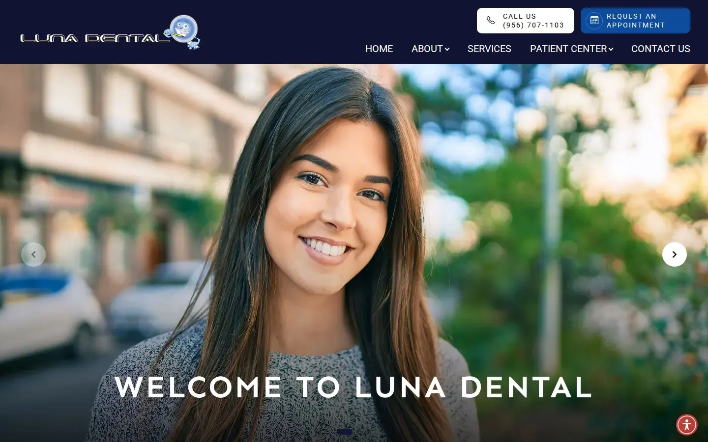 Homepage preview of Luna Dental