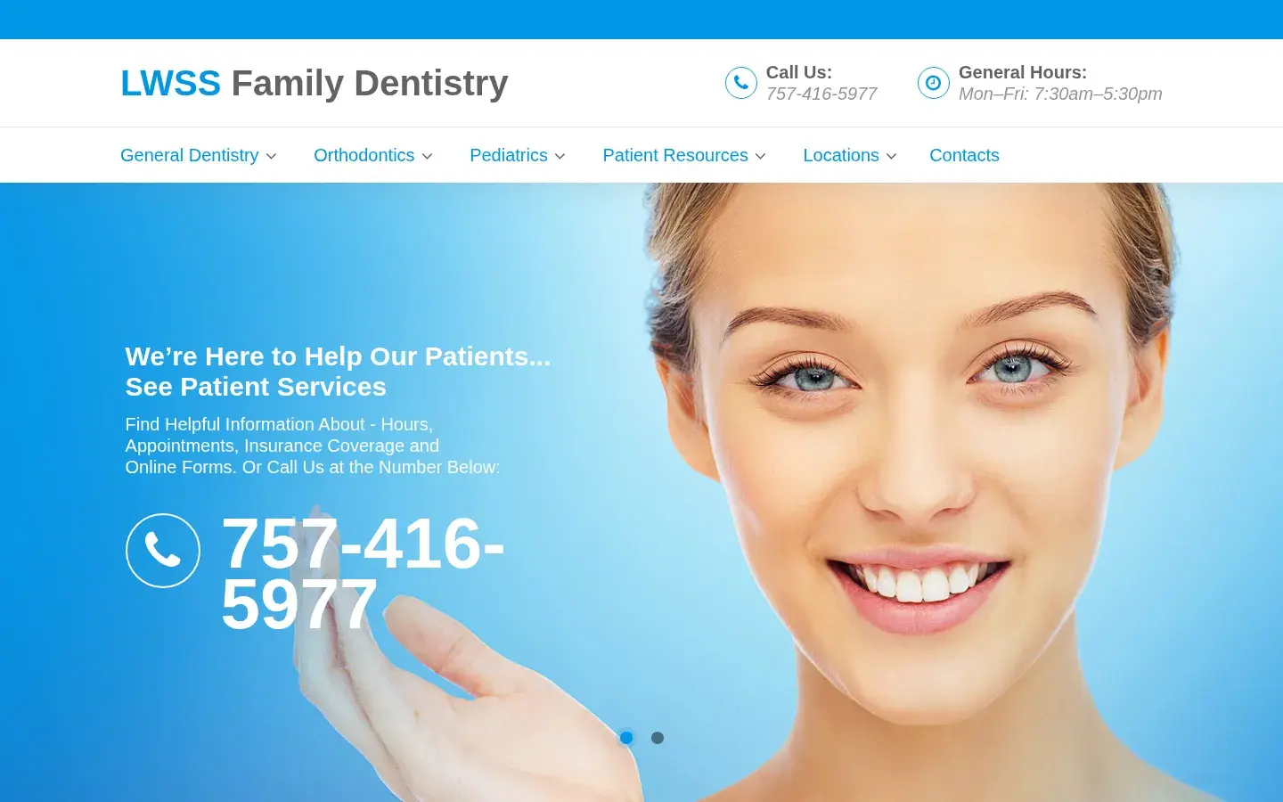 Homepage preview of LWSS Family Dentistry