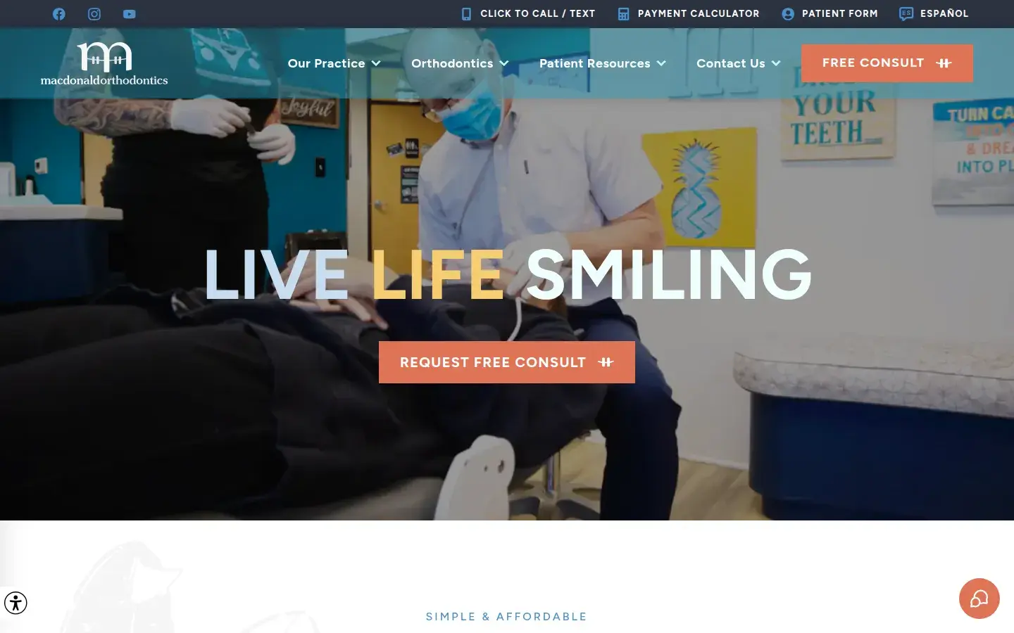 Homepage preview of Macdonald Orthodontics