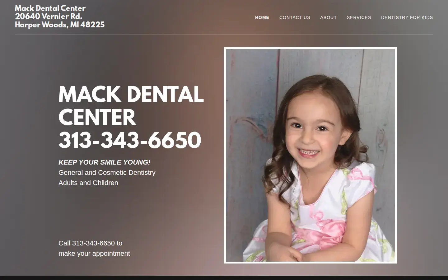 Homepage preview of Mack Dental Center