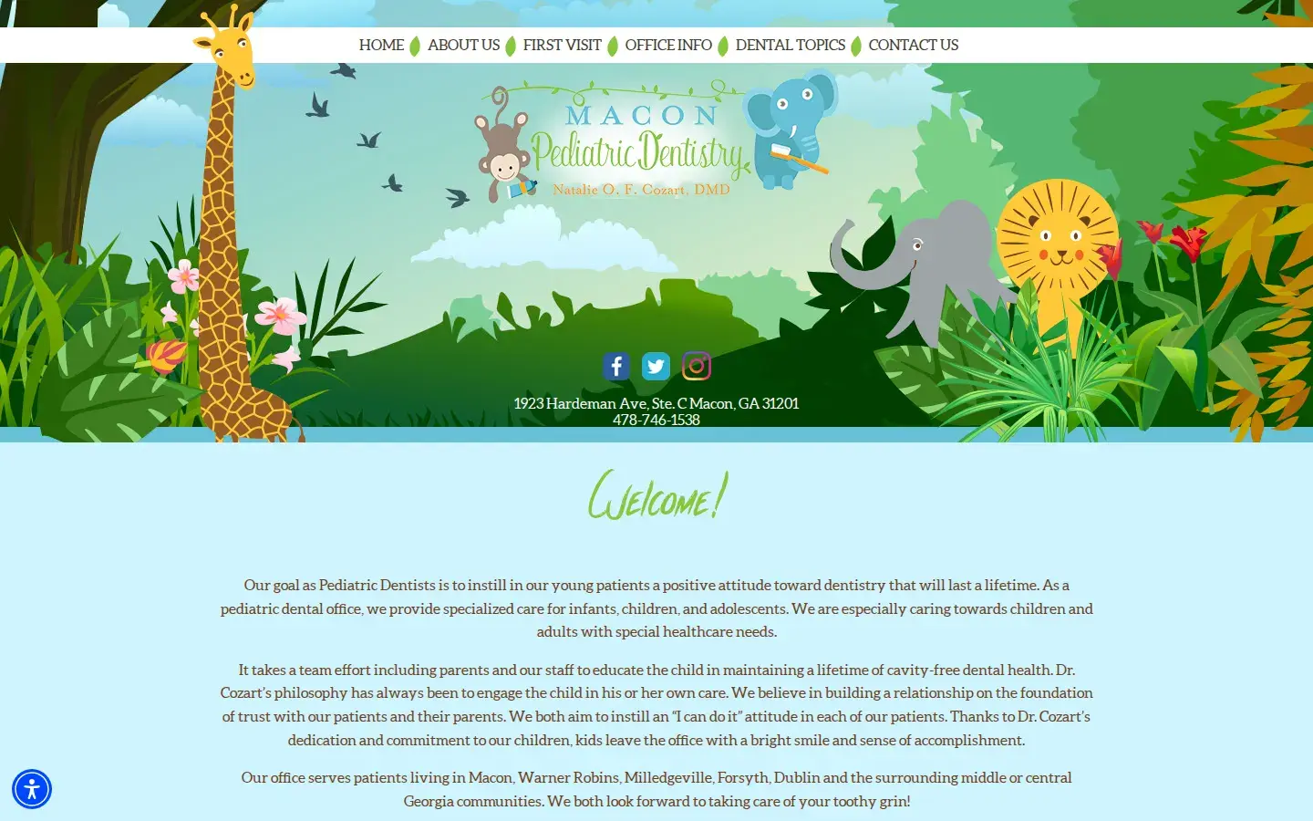 Homepage preview of Macon Pediatric Dentistry Dr. Murphy & Dr. Cozart