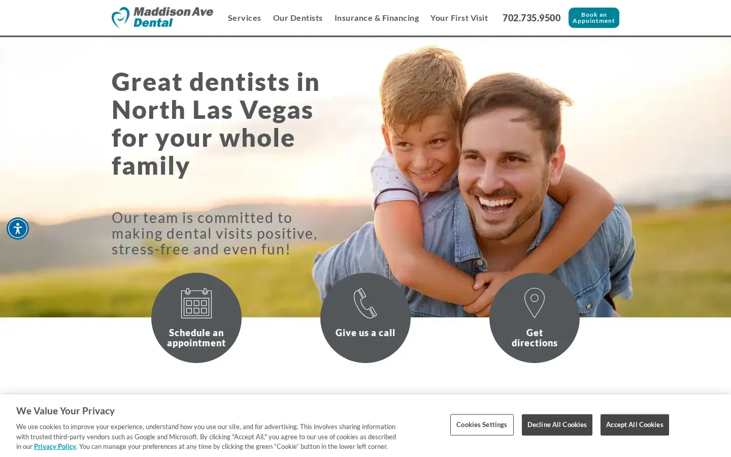 Homepage preview of Maddison Ave Dental