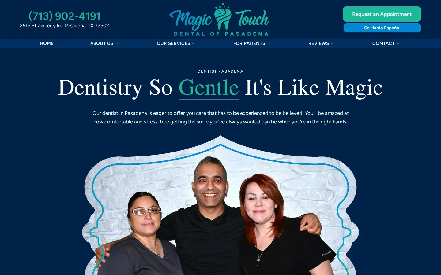 Homepage preview of Magic Touch Dental