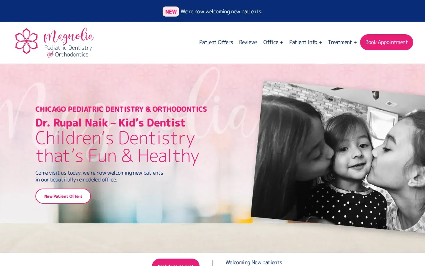 Homepage preview of Magnolia Pediatric Dentistry & Orthodontics